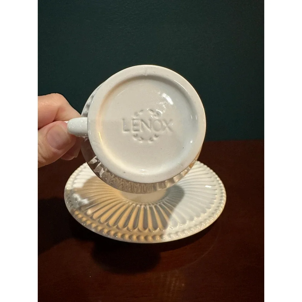 Vintage Lenox Butler's Pantry Gourmet "Fluted" Cup and Saucer Set - Picture 6 of 9